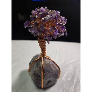 Amethyst Quartz Copper Tree of Life Bonsai Gemstones Tree of Life Christian Gift